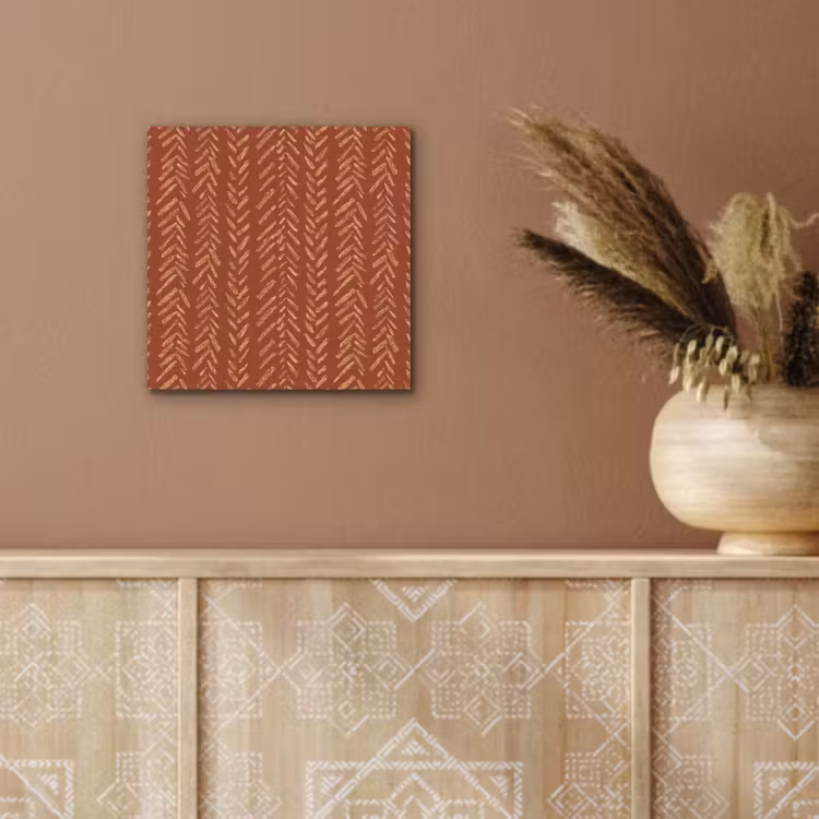 Aluminium schilderij - Terracotta - Visgraat - Ambachtelijk - Patroon — 5