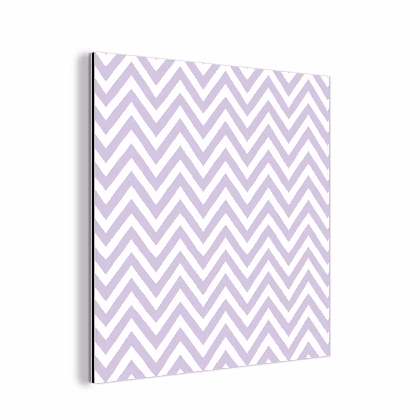 Aluminium schilderij - Lila - Geometrisch - Chevron - Zigzag - Patroon — 1
