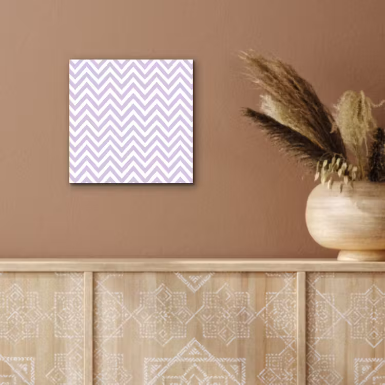 Aluminium schilderij - Lila - Geometrisch - Chevron - Zigzag - Patroon — 5