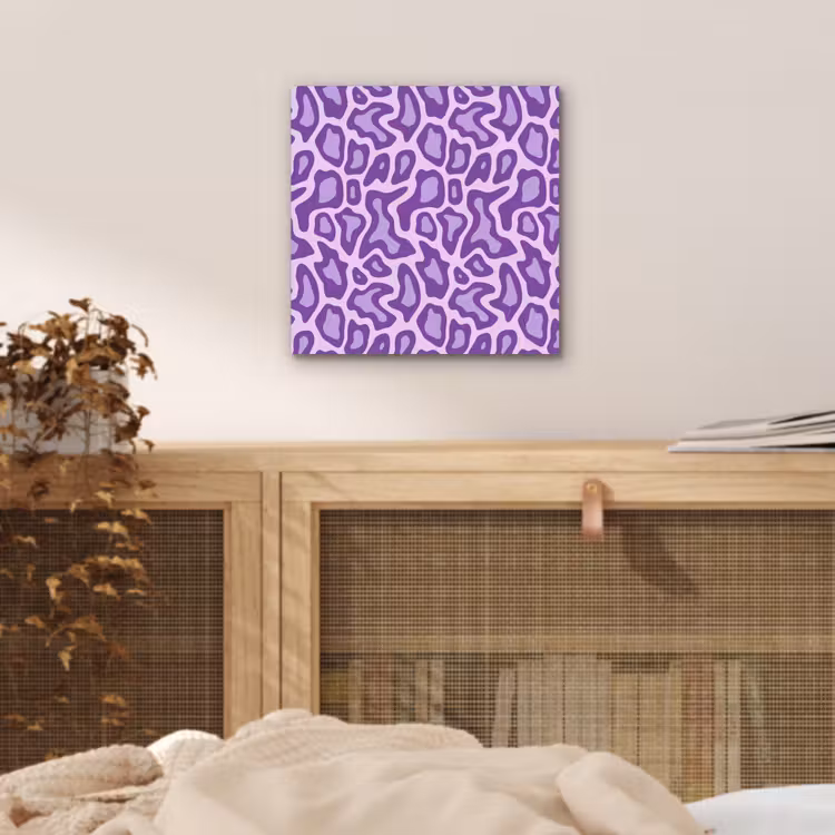 Aluminium schilderij - Paars - Abstract - Luipaard - Vlekken - Groovy - Patroon — 4