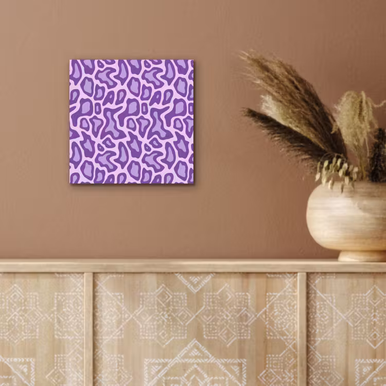 Aluminium schilderij - Paars - Abstract - Luipaard - Vlekken - Groovy - Patroon — 5