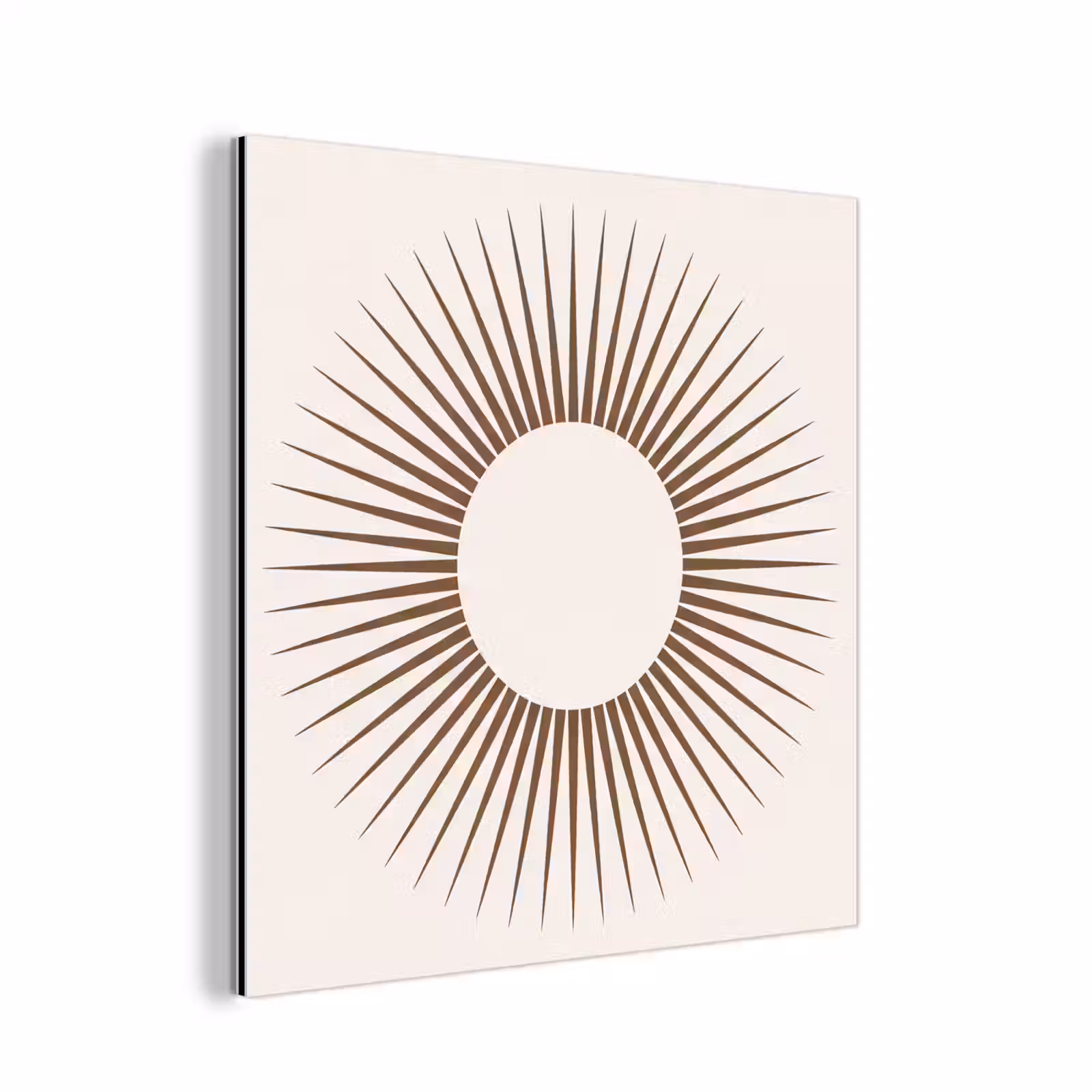 Aluminium schilderij - Abstract - Zon - Symbool - Modern - Beige — 1
