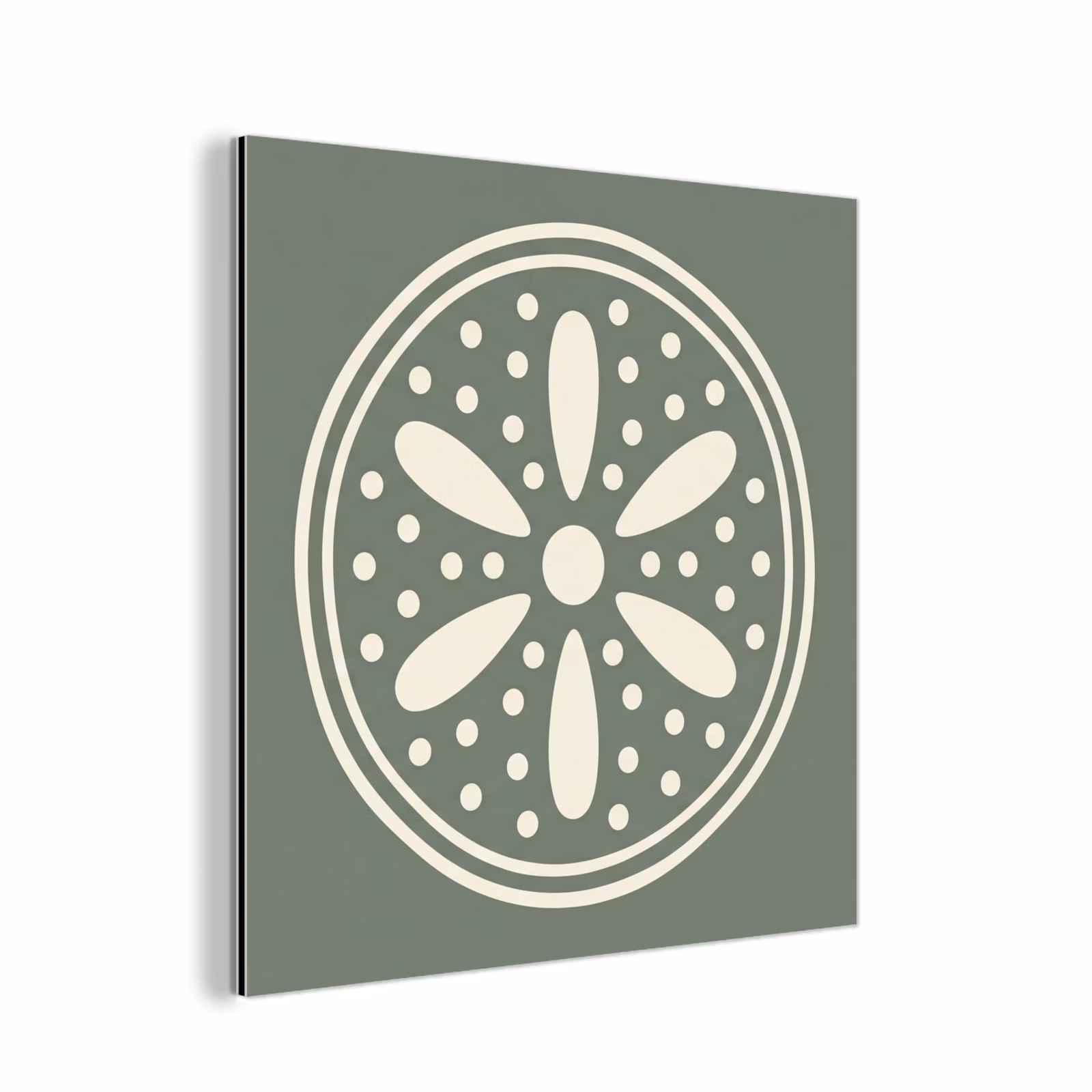 Aluminium schilderij - Patroon - Cirkel - Abstract - Groen - Decoratie — 1