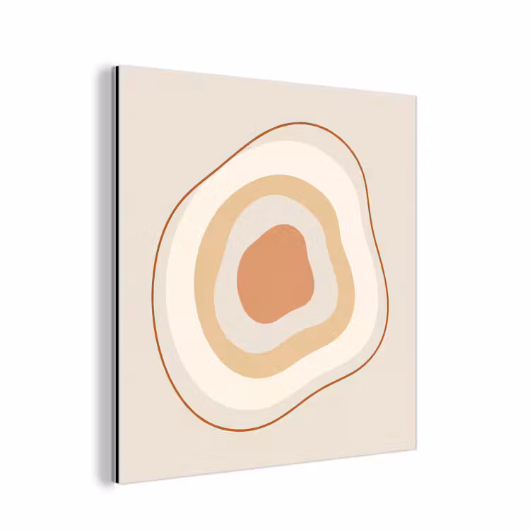 Aluminium schilderij - Abstract - Organisch - Modern - Beige - Kunst — 1