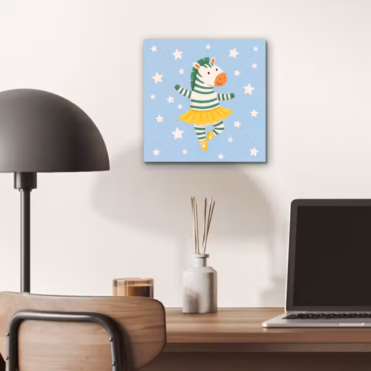 Aluminium schilderij - Dieren - Dans - Illustratie - Kinderkamer - Sterren — 6