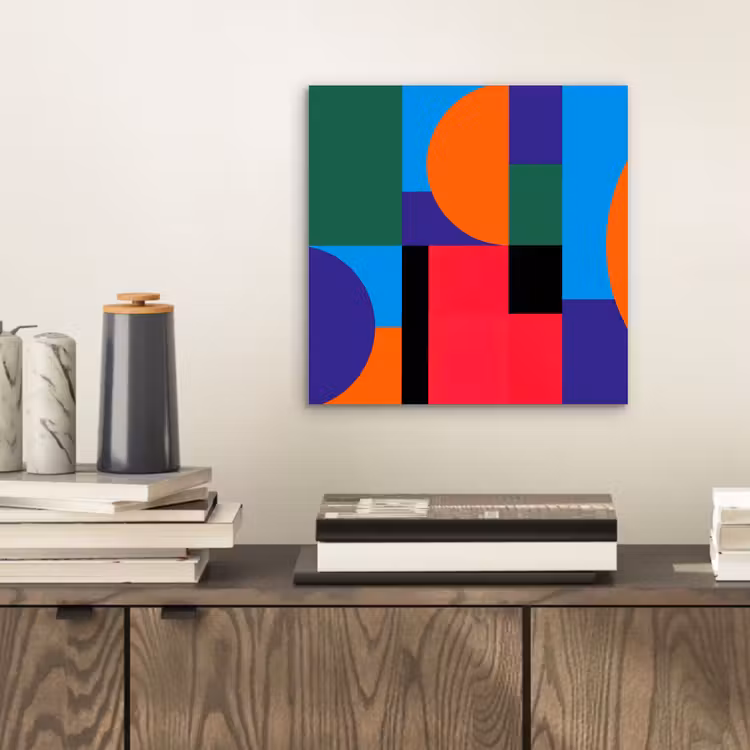 Aluminium schilderij - Geometrisch - Abstract - Vormen - Kleurrijk - Modern — 2