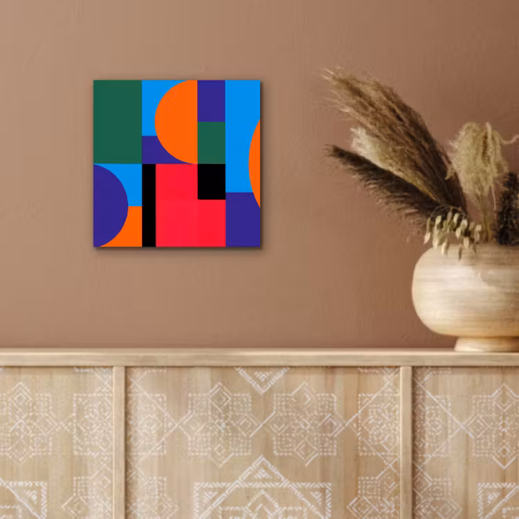 Aluminium schilderij - Geometrisch - Abstract - Vormen - Kleurrijk - Modern — 5