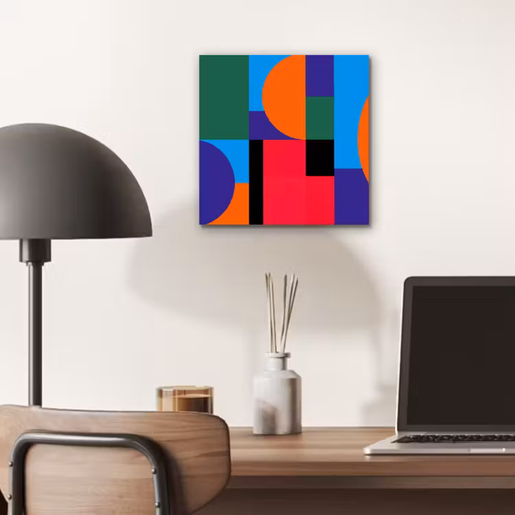 Aluminium schilderij - Geometrisch - Abstract - Vormen - Kleurrijk - Modern — 6