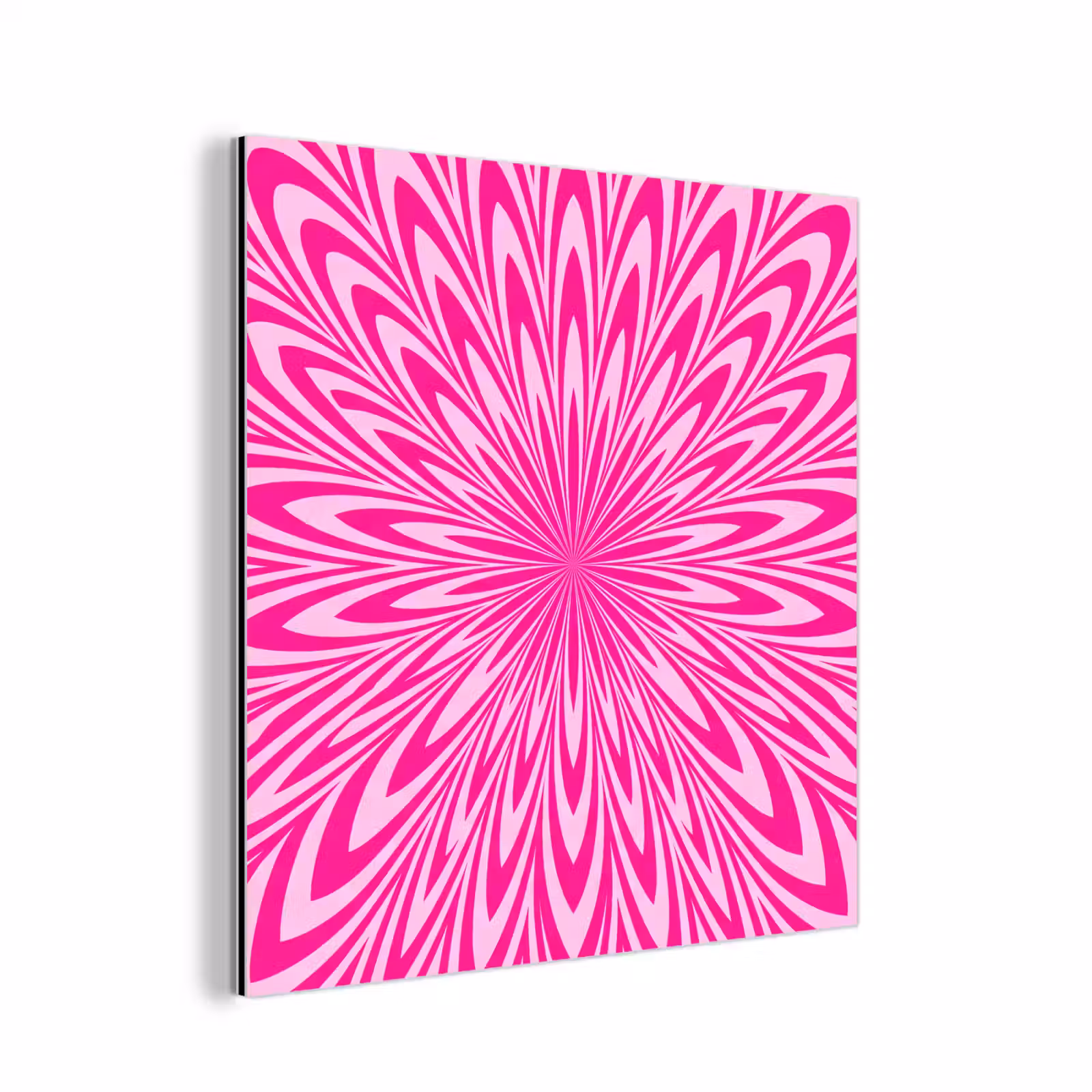 Aluminium schilderij - Patroon - Optisch - Roze — 1