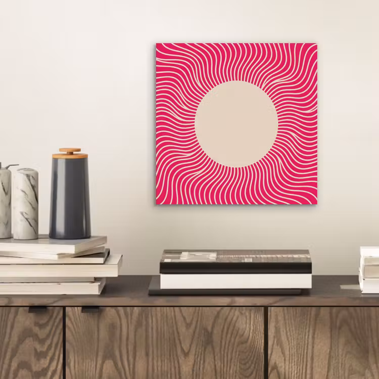 Aluminium schilderij - Abstract - Patroon - Roze — 2