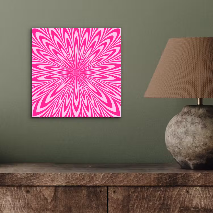 Aluminium schilderij - Patroon - Optisch - Roze — 3