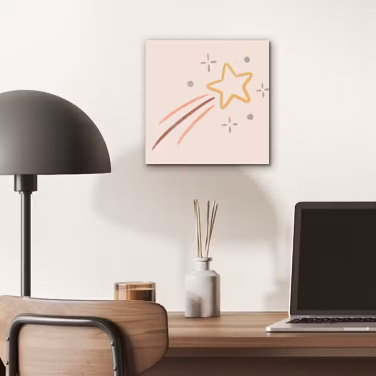 Aluminium schilderij - Ster - Vallend - Illustratie - Pastel — 6