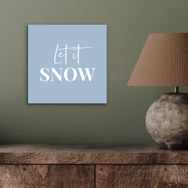 Aluminium schilderij - Sneeuw - Winter - Blauw - Let it snow — 3