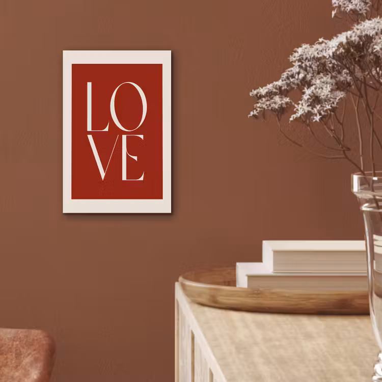Aluminium schilderij - Love - Rood - Minimalistisch — 5