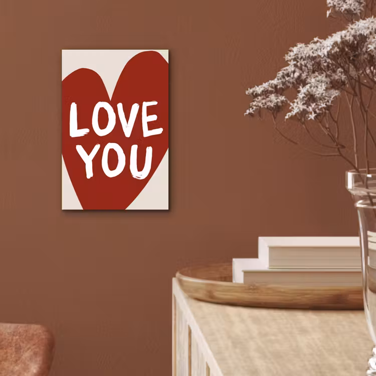 Aluminium schilderij - Loveyou - Hart - Rood — 5