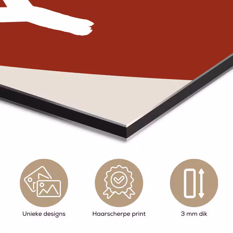 Aluminium schilderij - Loveyou - Hart - Rood — 7