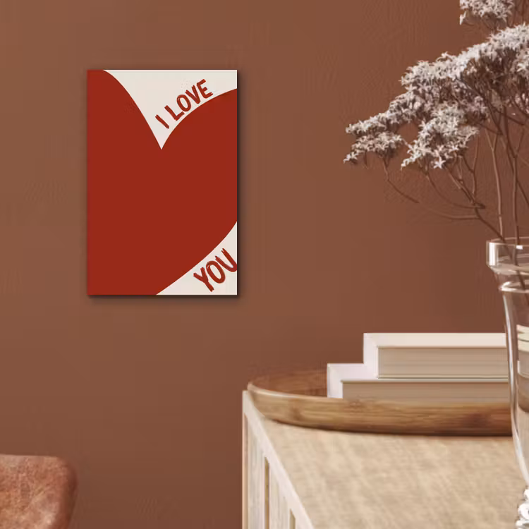 Aluminium schilderij - Loveyou - Rood - Hart — 5