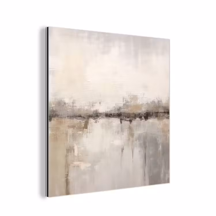 Aluminium schilderij - Moderne kunst - Abstract - Beige — 1