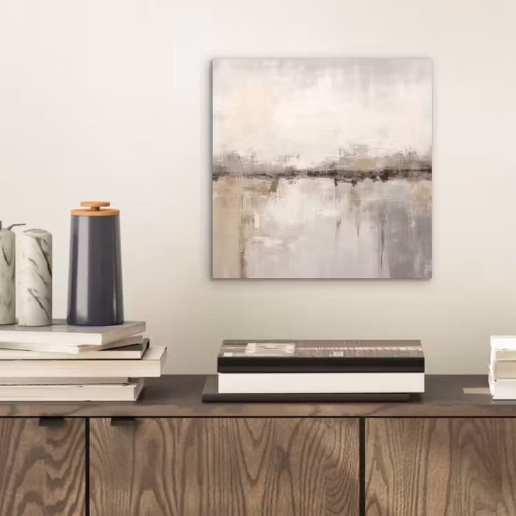 Aluminium schilderij - Moderne kunst - Abstract - Beige — 2