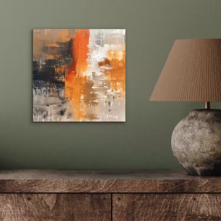 Aluminium schilderij - Moderne kunst - Abstract - Goud - Grijs — 3