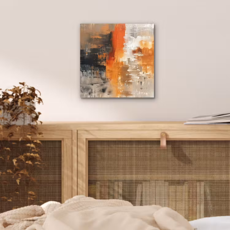 Aluminium schilderij - Moderne kunst - Abstract - Goud - Grijs — 4