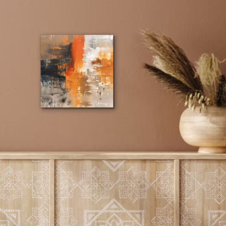 Aluminium schilderij - Moderne kunst - Abstract - Goud - Grijs — 5