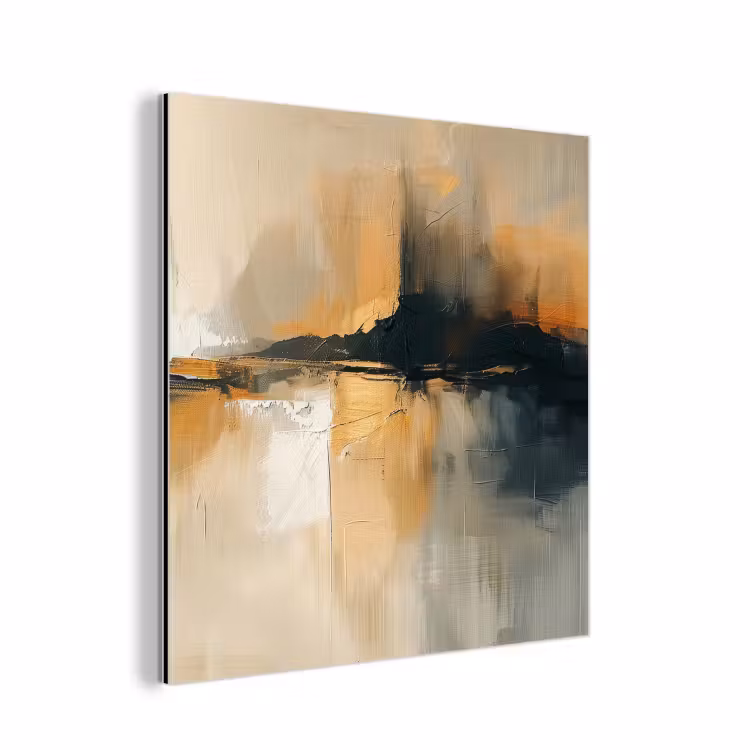 Aluminium schilderij - Moderne kunst - Abstract - Zwart — 1