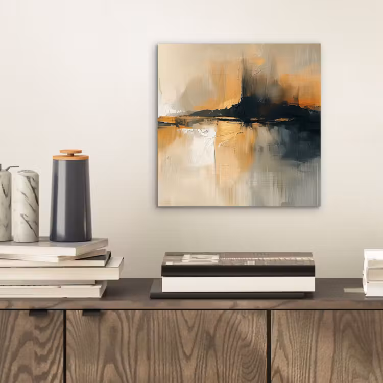 Aluminium schilderij - Moderne kunst - Abstract - Zwart — 2