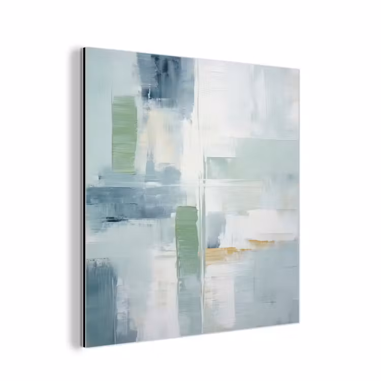 Aluminium schilderij - Verf - Moderne kunst - Abstract - Grijs — 1