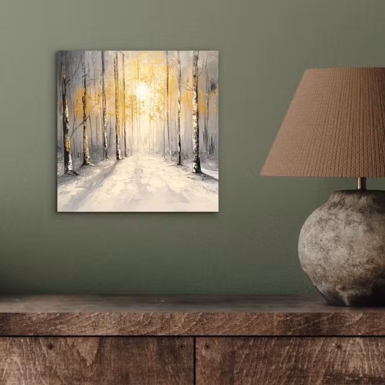 Aluminium schilderij - Winter - Abstract - Sneeuw - Natuur - Zon — 3