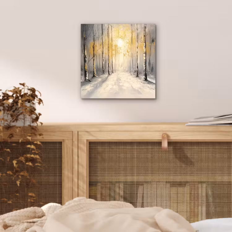 Aluminium schilderij - Winter - Abstract - Sneeuw - Natuur - Zon — 4