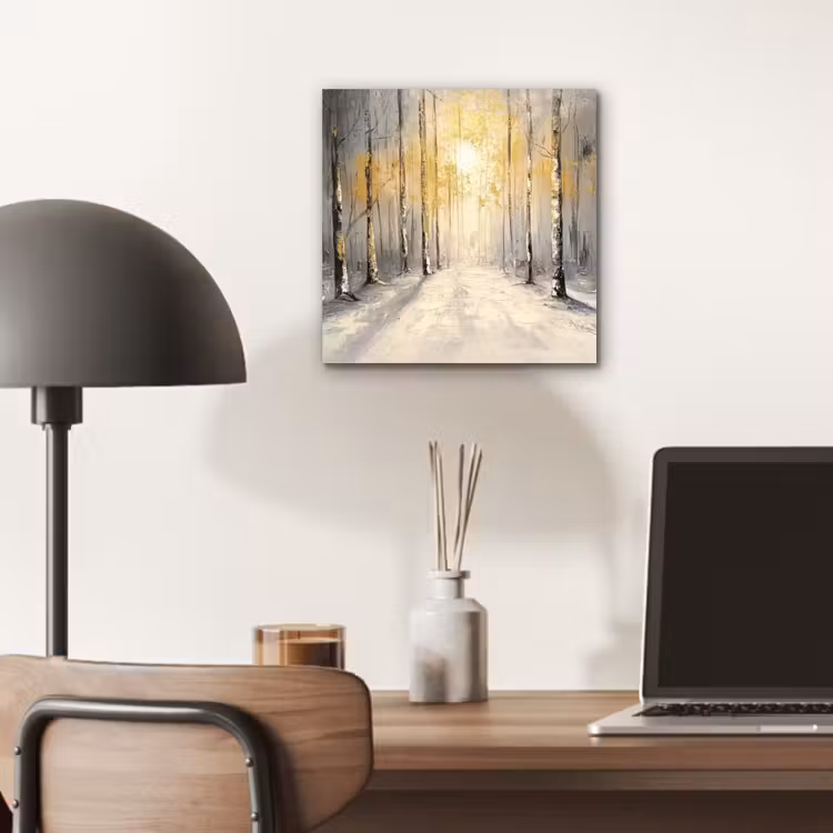 Aluminium schilderij - Winter - Abstract - Sneeuw - Natuur - Zon — 6