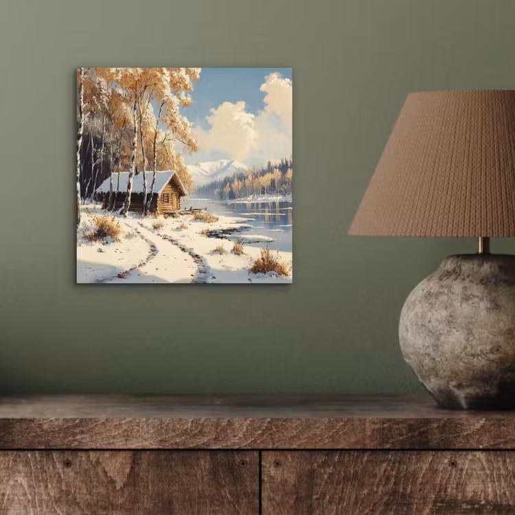 Aluminium schilderij - Winter - Sneeuw - Huis - Natuur — 3