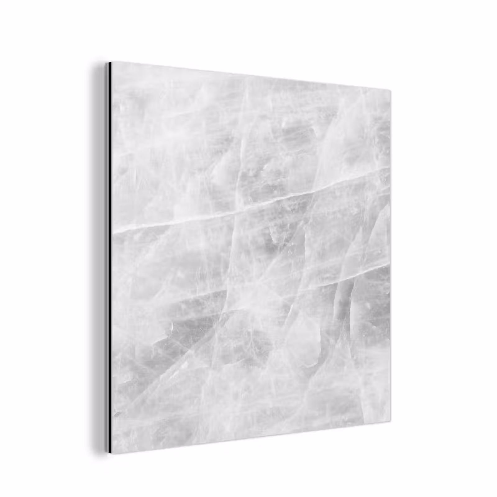 Aluminium schilderij - Marmer - Steen - Wit - Luxe - Marmerlook — 1