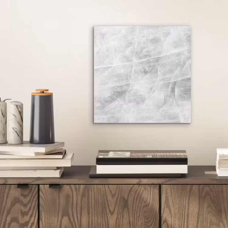 Aluminium schilderij - Marmer - Steen - Wit - Luxe - Marmerlook — 2
