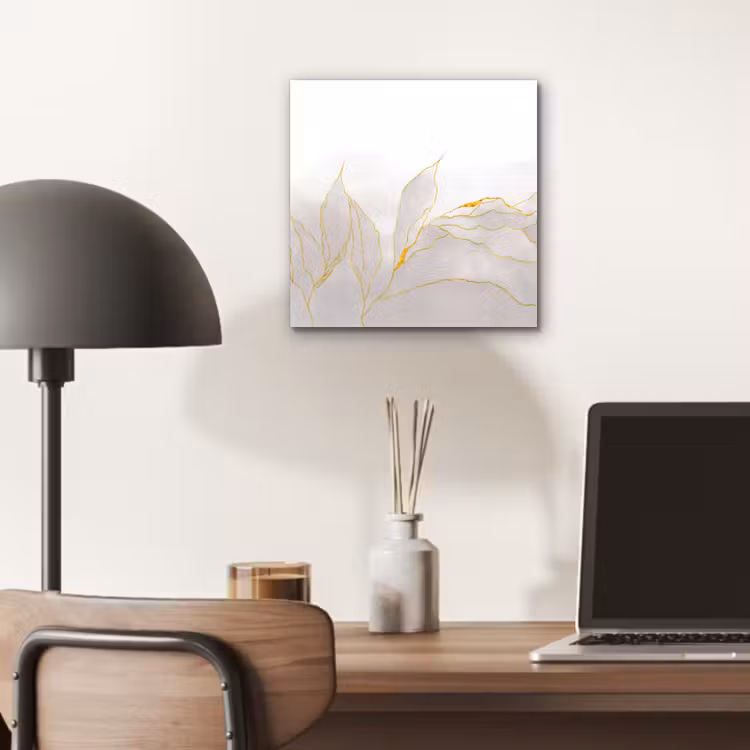 Aluminium schilderij - Marmerlook - Grijs - Goud - Chic - Marmer — 6