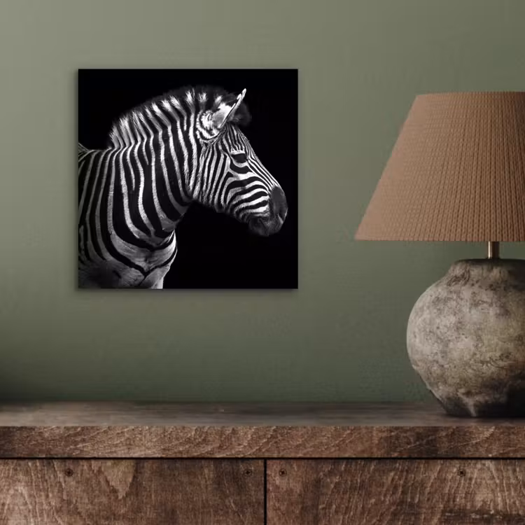 Aluminium schilderij - Zebra - Zwart - Wit - Portret - Dieren — 3