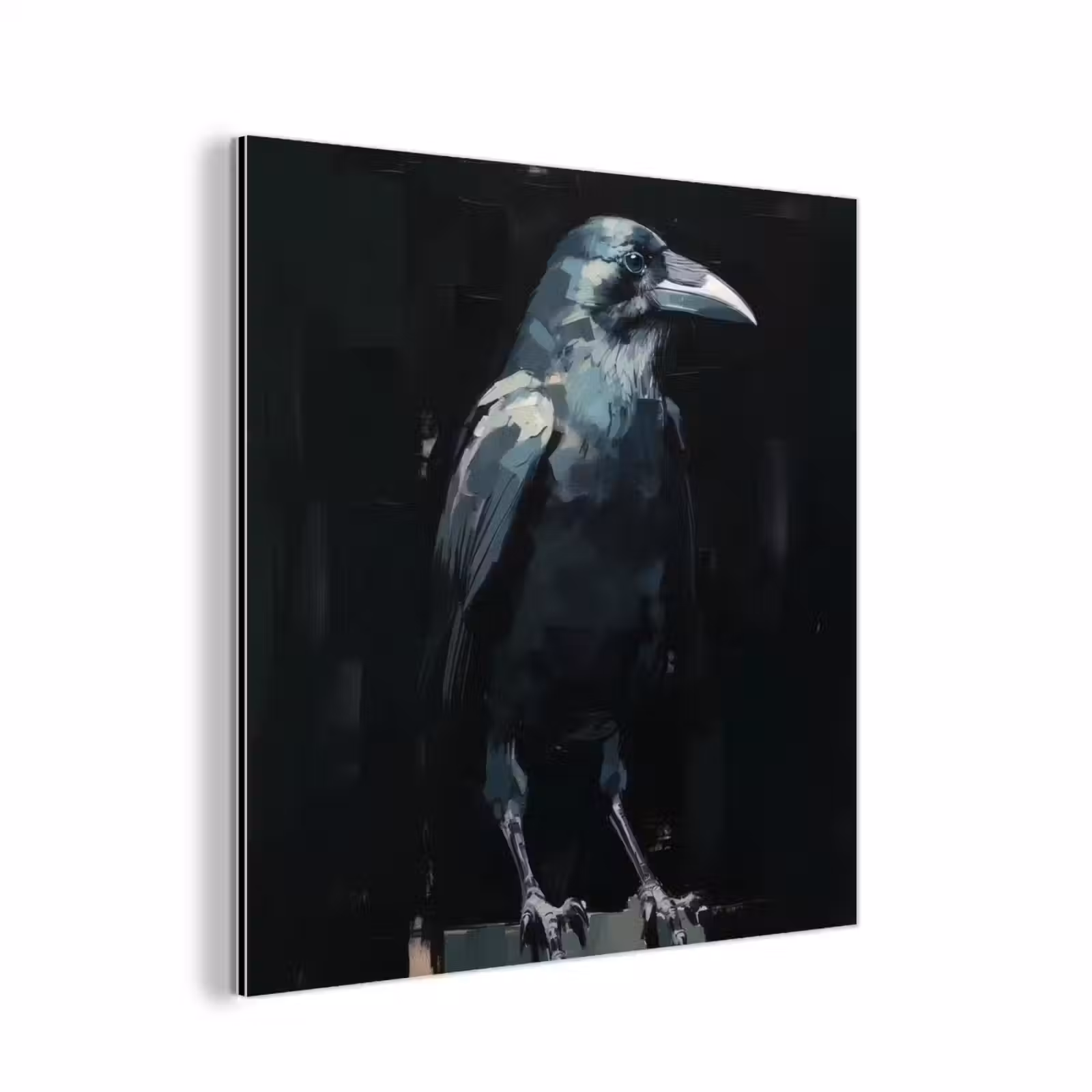 Aluminium schilderij - Raaf - Vogels - Zwart — 1