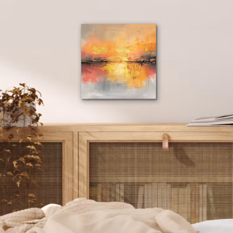 Aluminium schilderij - Modern - Abstract - Goud - Roze — 4