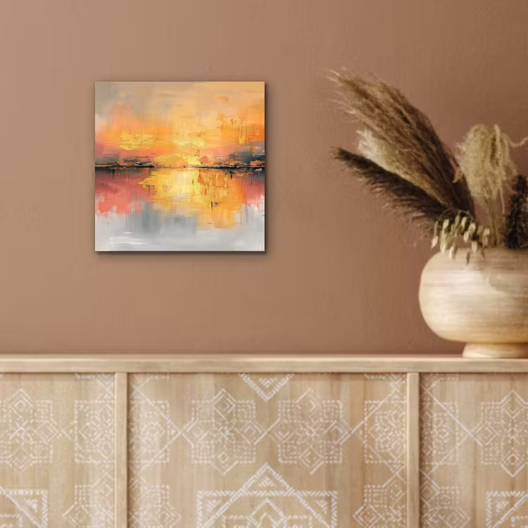 Aluminium schilderij - Modern - Abstract - Goud - Roze — 5