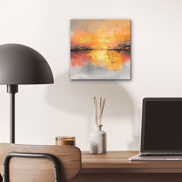 Aluminium schilderij - Modern - Abstract - Goud - Roze — 6