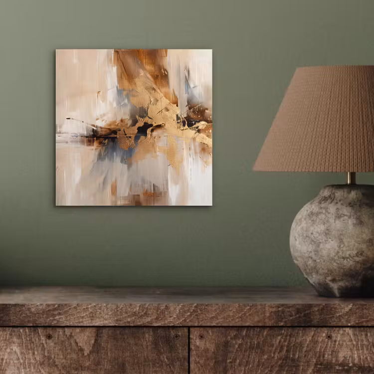 Aluminium schilderij - Modern - Bruin - Abstract - Beige — 3