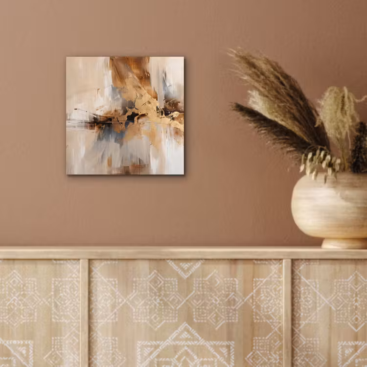 Aluminium schilderij - Modern - Bruin - Abstract - Beige — 5