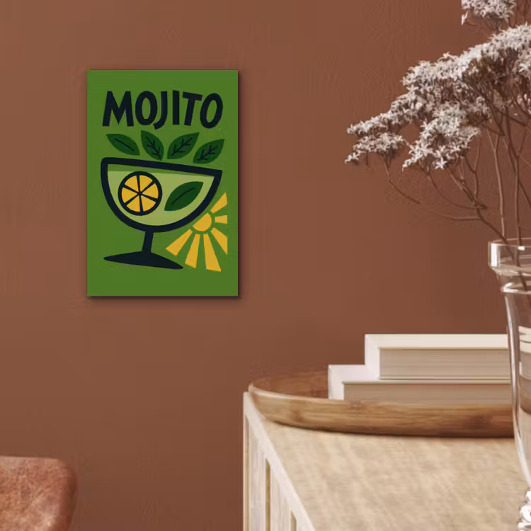 Aluminium schilderij - Mojito - Cocktail - Citroen - Groen — 5
