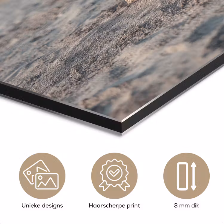 Aluminium schilderij - Scheepsstuur - Hout - Bruin - Zand — 7
