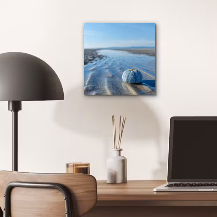 Aluminium schilderij - Strand - Schild - Water - Blauw — 6