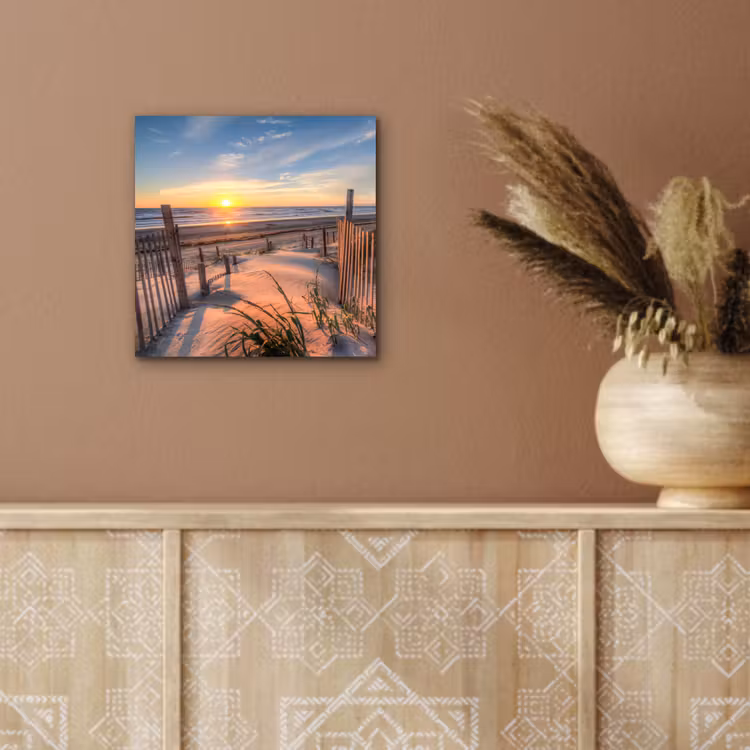 Aluminium schilderij - Strand - Zee - Duin - Zonsondergang - Landschap — 5