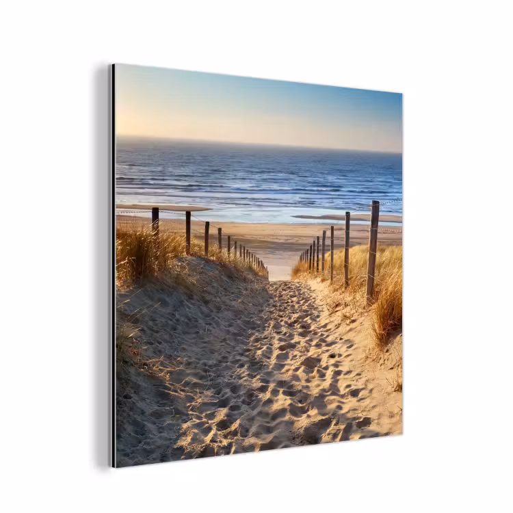 Aluminium schilderij - Strand - Zee - Nederland - Duinen - Zon — 1