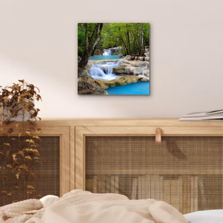 Aluminium schilderij - Waterval - Natuur - Rivier - Bos - Water — 4
