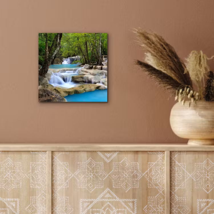 Aluminium schilderij - Waterval - Natuur - Rivier - Bos - Water — 5